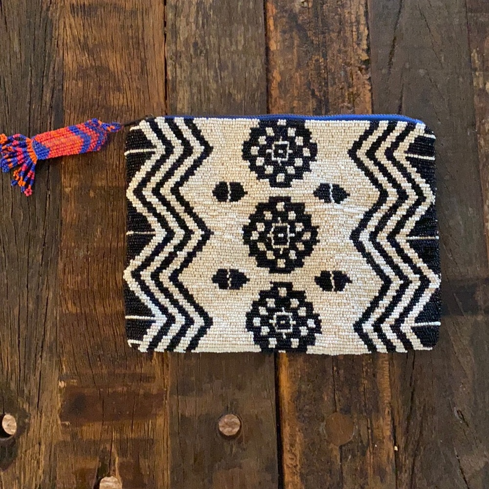 Anthropologie Jasper and Jeera beaded clutch . EUC